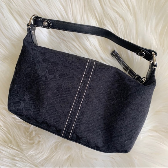 Authentic Coach Black Canvas Handbag - Picture 4 of 5